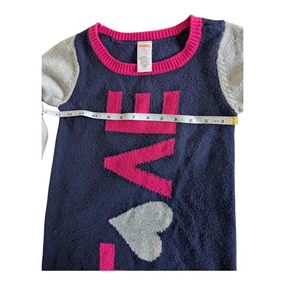 Gymboree Navy and Grey Sweater Dress with Pink Accents. Size 8. Long Sleeve. - Picture 3 of 7